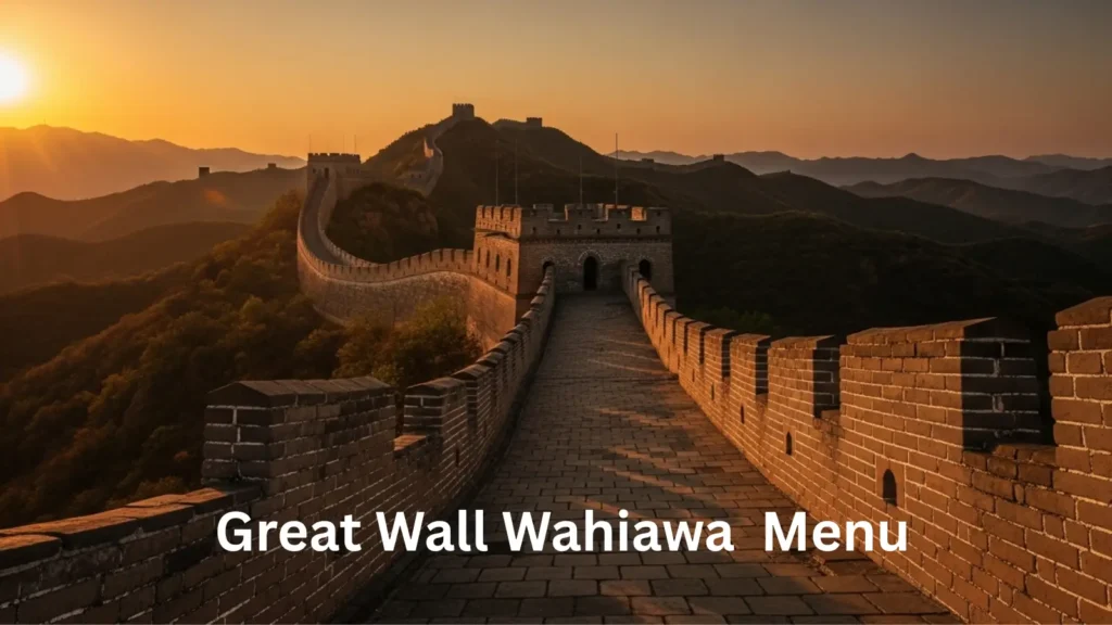 Great Wall Wahiawa Menu
