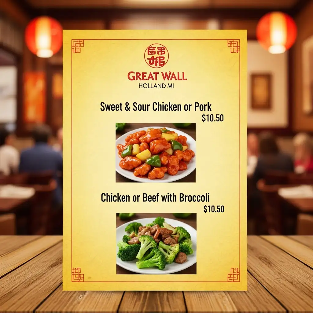 Great-Wall-Holland-MI-Menu-Prices
