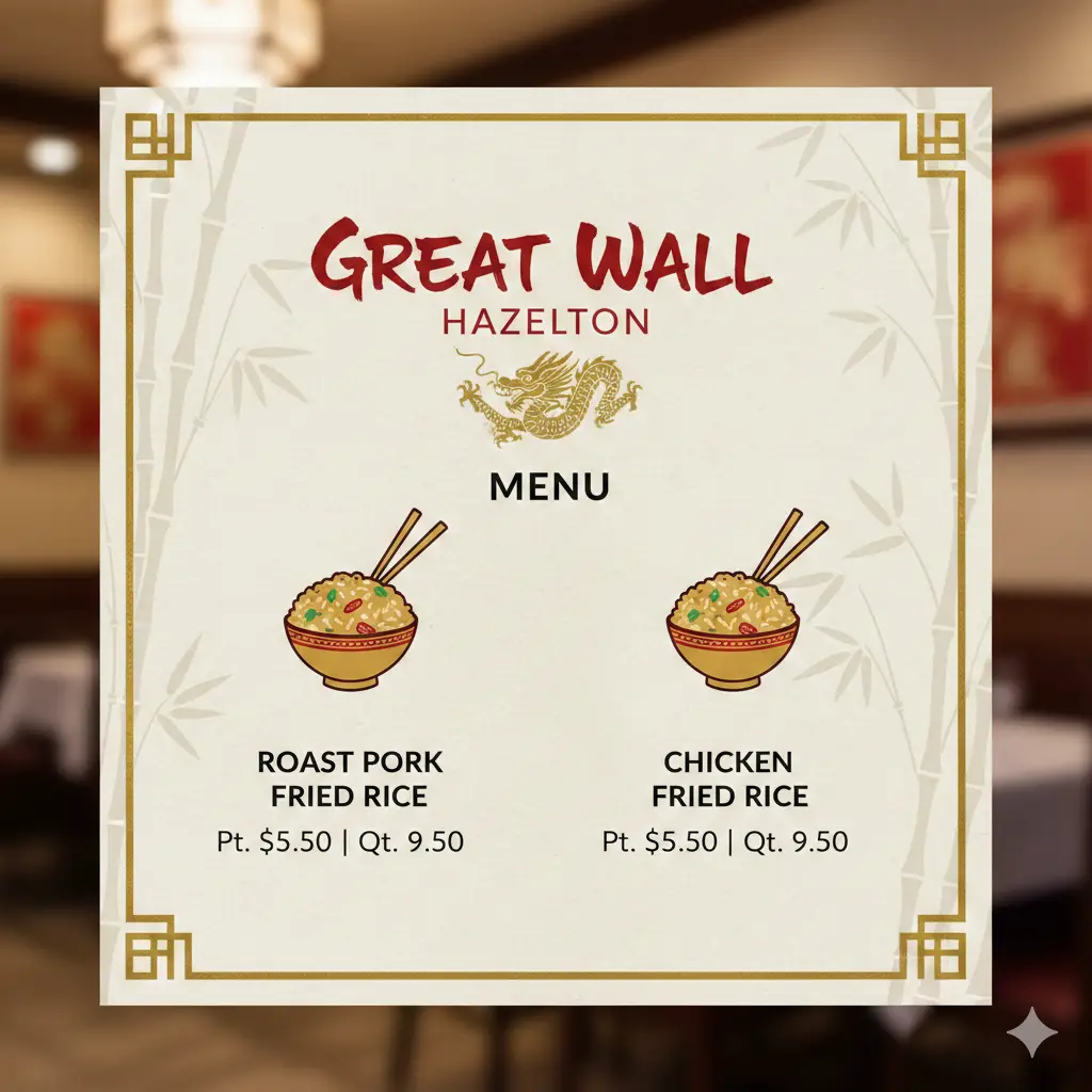 Great-Wall-Hazleton-Menu-And-Prices