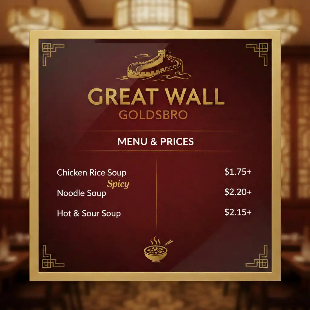 Great-Wall-Goldsboro-Menu-And-Prices