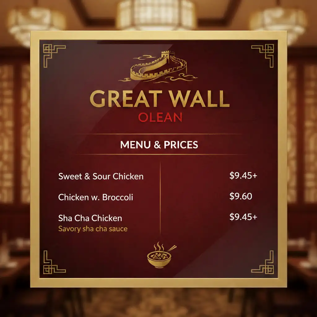 Great-Wall-Olean-Menu-Prices
