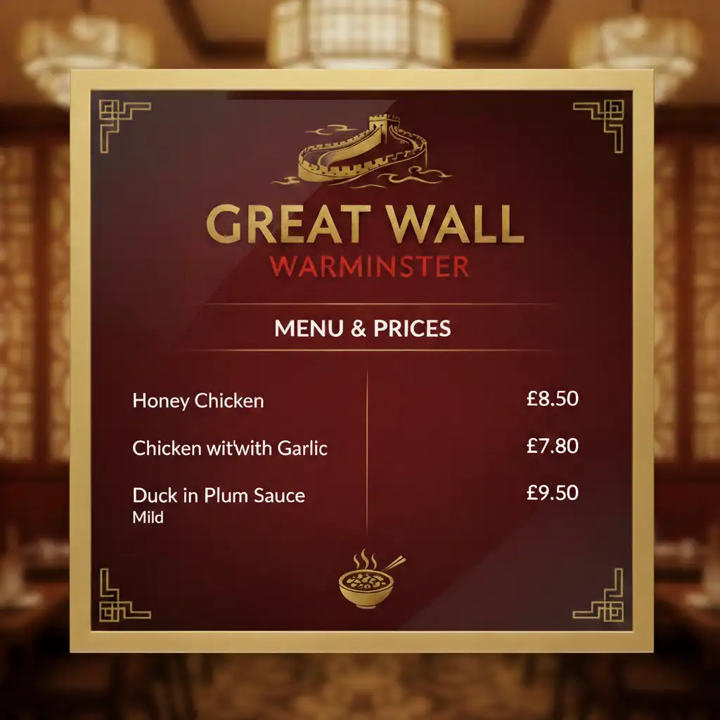 Great-Wall-Warminster-Menu-Prices